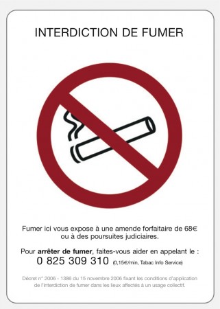 Interdiction de Fumer